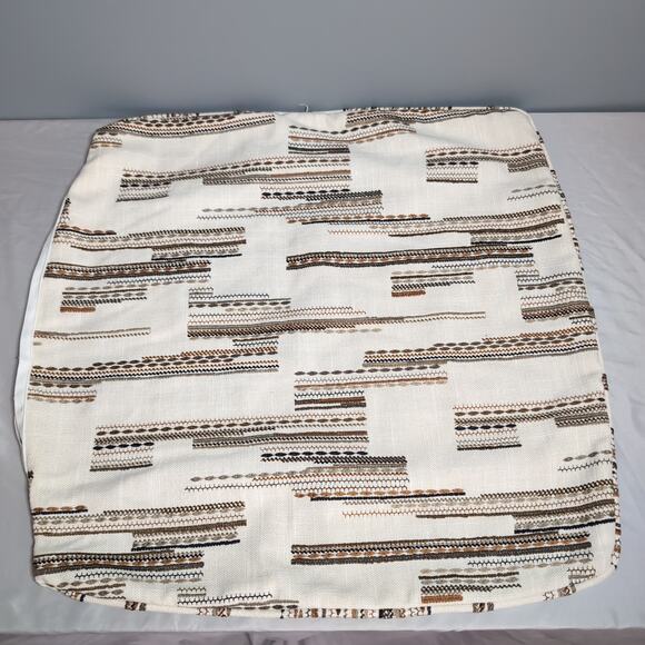 Set of 2 20 x 20 Square Throw Pillow Covers Cyprus Embroidered Reversable - Picture 4 of 7